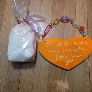 FRIENDSHIP HEART WALL HANGING & BATH SALTS DUO